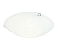Nordlux Petri Indoor Ceiling/Flush Mount White Glass, E27 60W Mains Powered-Bedroom, Living Room, Kitchen, Office, Bedside or Study. IP20, Class 1 (Insulated)