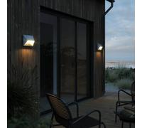 Nordlux Pontio 27 Outdoor Wall Light In Galvanized (Height) 19Cm