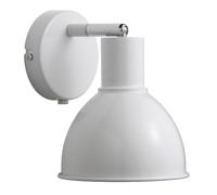 Nordlux Pop Wall Light White Metal Bedroom E27 Switch Plug in/Mains