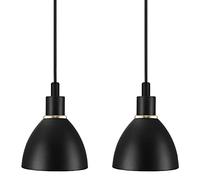 Nordlux Ray 2-kit Indoor Pendant/Ceiling Light Black Metal, E14 2x40W with Adjustable Cable-Bedroom, Living Room, Kitchen, Office, Bedside or Study. IP20, Class 2 (Double Insulated)