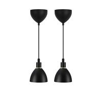 Nordlux Ray Indoor Pendant Light Black Metal E14 2 Pack - Mains Powered, IP20 Nordlux Black