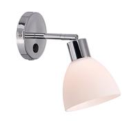 Nordlux Indoor Wall Light Ray - Silver Metal, E14 25W, Plug-in & Hardwire, IP20 Class 2