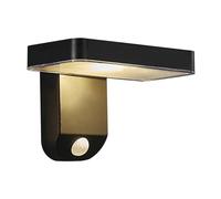 Nordlux Rica Outdoor Wall Light Black Plastic Solar SolarLed Sensor - Garden, Patio, Entrance Battery, IP44