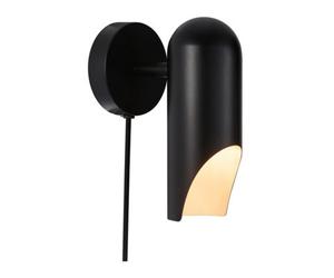 Nordlux Rochelle Metal Wall Light Black,plug In Or Mains