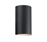 Nordlux Rold Round Outdoor Wall Light/Exterior Light Black Metal, Intergrated LED Waterproof & Weather Resistant-Porch, Patio, Garden, Garage, or Entrance. IP54, Class 1 (Insulated)