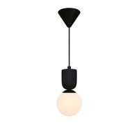 Nordlux Premium Indoor Pendant Light Black Ceramic E14 Ribbed - Mains Powered, IP20 Nordlux Black