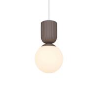 Nordlux Sadie pendant light, light brown, Ø 15 cm, glass/ceramic