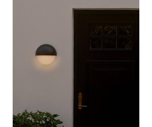 Nordlux Scorpius Maxi Round outdoor wall light, black, plastic