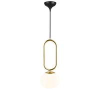 Nordlux Shapes Glass Pendant Light Hand Blown Glass Brass,mains