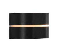 Nordlux Sibelis Outdoor Patio Terrace Garden Wall Light In Black (Height) 12Cm