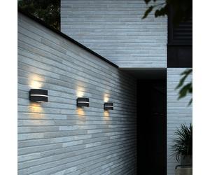 Nordlux Sibelis outdoor wall light, E27, plastic, anthracite