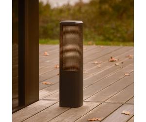 Nordlux Sidara 45 Seaside pillar light, black, aluminium, IP44, E27