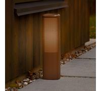 Nordlux Sidara 45 Seaside pillar light, brown, aluminium, IP44, E27