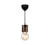 Nordlux Siv Indoor Pendant Light Brown Marble E27 Retro - Mains Powered, IP20 Nordlux Brown