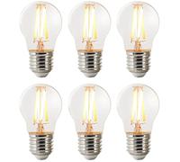 Nordlux Smart E27 Mini Globe Filament LED Bulbs, Dimmable, 6 Pack