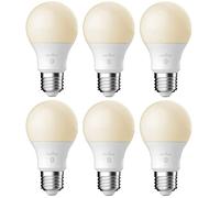 Nordlux Smart GLS Frosted LED Light Bulb, Dimmable, E27, 8.5W, 900 Lumens, Tuneable White 2200K-6500K, Amazon Alexa and Google Assistant (Hub Required), App Control - 6 Pack