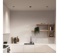 Nordlux Sorina recessed downlight, GU10, rigid, metal, black