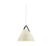 Nordlux Strap Indoor Pendant Light Sand Metal E27 Brown & Black Strap - Mains Powered, IP20 in Light Beige Nordlux Light Beige