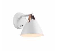 Nordlux Strap Wall Light White Metal Bedroom GU10 Switch Plug in/Mains