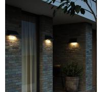 Nordlux Tadas outdoor wall light, aluminium, glass, black