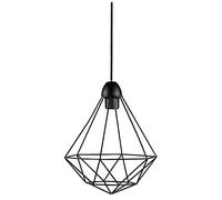 Nordlux Tees Indoor Pendant Light Black Metal E27 Retro - Living Room, Bedroom, Bedside Mains Powered, IP20