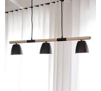 Nordlux Theo hanging light, 3-bulb, ash wood