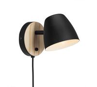 Nordlux Theo Indoor Bedroom Living Dining Office Hallway Wall Light In Black (Height) 13Cm