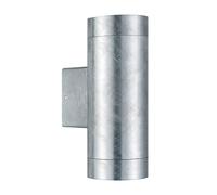 Nordlux 'Tin Maxi Double' Outdoor Wall Light Galvanized GU10 in Silver Nordlux Silver
