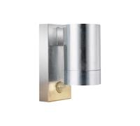 Nordlux Tin Outdoor Galvanized Steel Wall Light Coastal/marine Safe Silver,mains