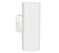 Nordlux Tin Outdoor Patio Terrace Dimmable Metal Wall Light In White (Diam) 7.6Cm