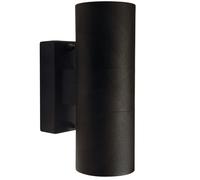 Nordlux Tin Outdoor Wall Light Black Metal Solar GU10 Sensor Weatherproof - Mains Powered, IP54 Nordlux Black
