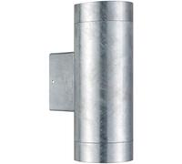Nordlux Tin Outdoor Wall Light Silver Galvanized Steel GU10 Coastal/Marine Safe - Garden, Patio, Entrance Mains Powered, IP54