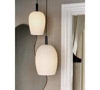 Nordlux Uma 18 Indoor Living Dining Glass Pendant Ceiling Light In Opal White (Diam) 18Cm
