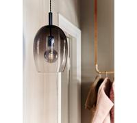 Nordlux Uma 23 Indoor Living Dining Glass Pendant Ceiling Light In Grey (Diam) 23Cm