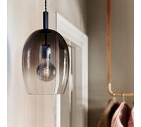 Nordlux Uma 30 Indoor Living Dining Glass Pendant Ceiling Light In Grey (Diam) 29Cm
