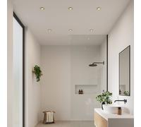 Nordlux Umberto recessed spotlight, aluminium, brass-coloured