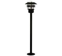 Nordlux Vejers Outdoor Garden Post/Bollard Light Black Metal, E27 60W Mains Powered-Porch, Patio, Garden, Garage, or Entrance. IP54, Class 2 (Double Insulated)