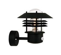 Nordlux Veje Outdoor Wall Light Black Metal Sensor E27 Weatherproof - Garden, Patio, Entrance Mains Powered, IP54
