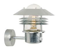 Nordlux Veje Outdoor Wall Light Sensor Galv Steel Garden E27 IP54 Mains in Silver Nordlux Silver