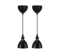 Nordlux Vintage Indoor Pendant Light Black Metal E14 2 Pack - Mains Powered, IP20 Nordlux Black