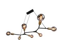 Nordlux Josefine hanging light in black, seven-bulb