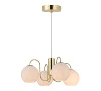 Nordlux Vintage Indoor Pendant Light Brass Metal E14 Hand Blown Glass - Mains Powered, IP20 in Gold Nordlux Gold