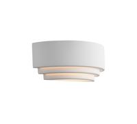 Nordlux Lancio Oblong wall light made of plaster, with plug, white