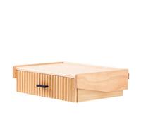 Nordlys 1-Drawer Wood And Natural Nightstand Exotic Boho Bedroom