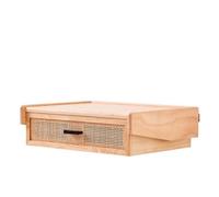 Nordlys 1-Drawer Wood And Natural Rattan Nightstand Exotic Boho Bedroom