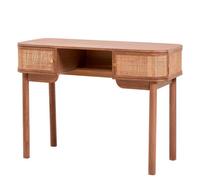 Nordlys 2-Door Wood And Rattan Desk Classic Style Bedroom