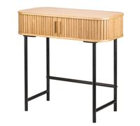 Nordlys 2-Sliding Door Metal And Wood Console Table Classic Style Living Room