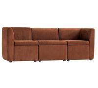 Nordlys 3-Seater Sofa with Beige Fabric in Red Nordlys Red