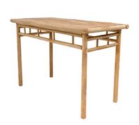 Nordlys 4-Person Solid Bamboo Wood Rectangular Dining Table Classic Style Dining Room