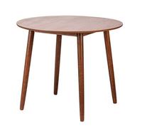 Nordlys 4-Person Walnut Finish Solid Wood Dining Table Classic Style Dining Room